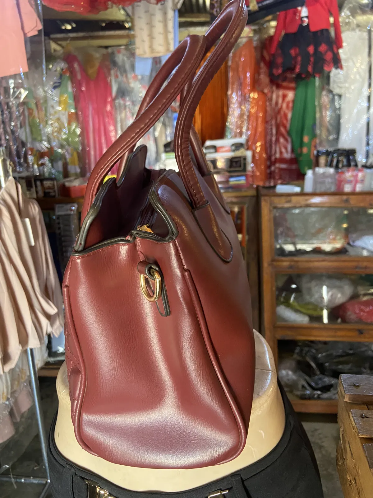 Miniature sac dame rouge bordeau